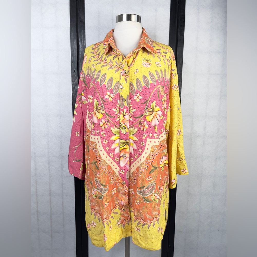 Agua Bendita Multicolor Floral Shirt